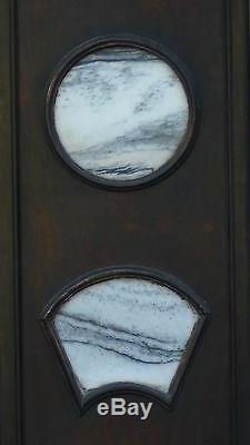 Set Of 4 Antique Chinese Large Wall Plaque With The 4 Marble Inserts