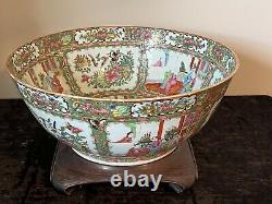 Stunning Antique 19th/20th Century Large Export Cantonese Round Punch Bowl