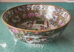 Stunning Antique Family Rose Chinese Large Bowl