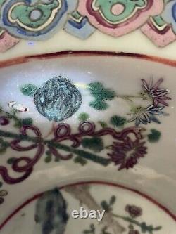 Stunning Large Chinese Famile Rose Porcelain Basin 19th Century