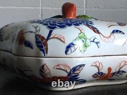 Stunning Large Chinese Hand Painted Porcelain Lidded Dish