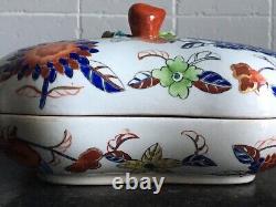 Stunning Large Chinese Hand Painted Porcelain Lidded Dish