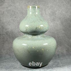 Stunning Oriental Celadon Glazed Double Gourd 27cm Large Vase