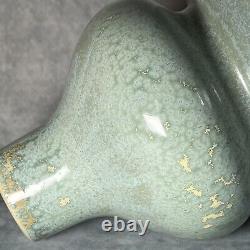 Stunning Oriental Celadon Glazed Double Gourd 27cm Large Vase