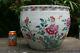 Superb Large 19th C. Antique Chinese Porcelain Hand Painted Flower Pattern Pot
