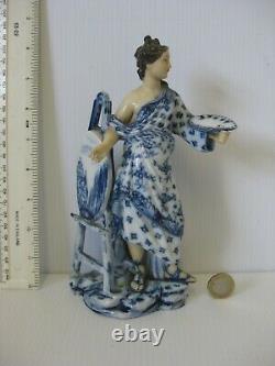 Superb Rare Antique Volkstedt Large Artist Figurine Blue