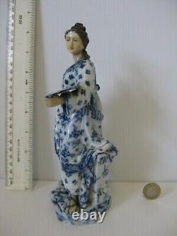 Superb Rare Antique Volkstedt Large Artist Figurine Blue