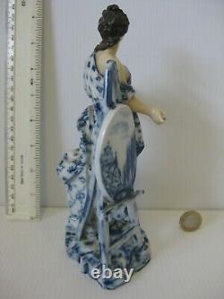 Superb Rare Antique Volkstedt Large Artist Figurine Blue