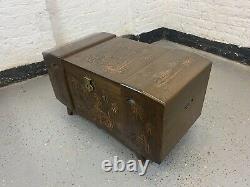 UK DELIVERY Large MCM Carved Tiki Style Camphor Wood Oriental Chest Blanket Box