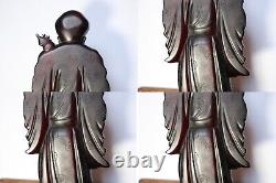 (UK POST ONLY) Large 2050g Chinese carved Faturan bakelite figure'cherry amber