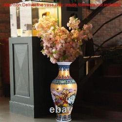 Ufengke Jingdezhen Large Fishtail Ceramic Floor Vase Flower Vase Handmade Home