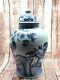 Vintage 19 Large Blue & White Chinese Ginger Jar Withlid