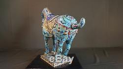Very Fine Large Chinese Early 1900 Late Qing Dynasty Cloisonne Horse