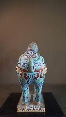Very Fine Large Chinese Early 1900 Late Qing Dynasty Cloisonne Horse
