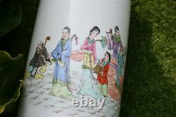 Very Large 20th C 50s/60s Chinese Porcelain Painted Holder for Painting Scroll