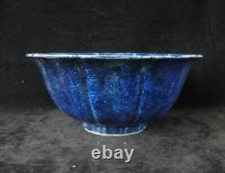 Very Large Fine Old Chinese Blue Glaze Porcelain Bowl Marked XuanDe Period