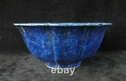 Very Large Fine Old Chinese Blue Glaze Porcelain Bowl Marked XuanDe Period
