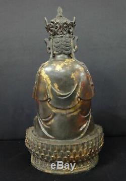 Very Large Old Chinese Gilt Bronze GuanYin Buddha Statue Good Quality