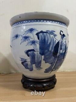 Very Nice, Large Antique Chinese Pot, With Character Marks To The Base