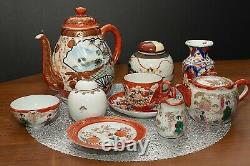 Vintage A Selection Of Antique Chinese Ornaments Porcelain Large Tea Set