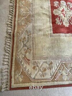 Vintage Chinese Oriental Rug Carpet 200cm x 290cm Large Red & Cream