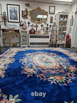 Vintage Chinese Patterned Very Large Rug