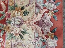 Vintage Hand Made Art Deco Chinese Carpet Red Wool Large Rug Carpet 375x277cm
