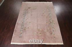Vintage Vegetable Dye Art Deco Chinese Area Rug Hand-knotted Large Carpet 10x13