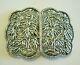 Wang Hing Large Sterling Silver Antique Chinese Belt Buckle Bamboo Design Wh 90