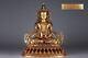 12.6 Très Grande Statue De Bouddha En Bronze Doré Chinois Tibétain Antique Avec Marque Yongle