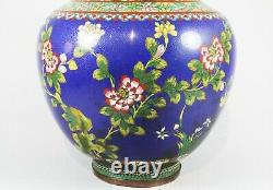 19ème Siècle Grande Dynastie Qing Chinois Cloisonne Vase 15