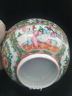 Antique 18ème Siècle Chinese Famille Rose Export Porcelaine Grand Bol