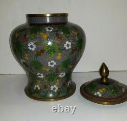 Antique Chinese Cloisonne Grand Jar Grand