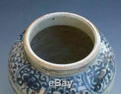 Antique Chinois Bleu Vase En Porcelaine Blanche Et Jar Vieux Rare Grand Vases Main Occasion