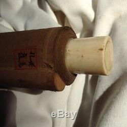 Antique Chinois Grand Paon Oiseaux D'encre Peinture Hanging Scroll Signé Entiers
