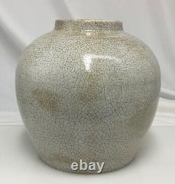 Antique Chinois Grande Porcelaine Crackle Ginger Jar 81506