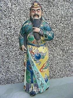 Antique Chinois Immortal Porcelaine Figure Shou Lao Grand