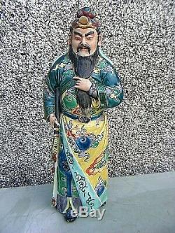 Antique Chinois Immortal Porcelaine Figure Shou Lao Grand