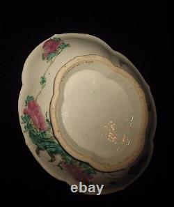 Antique Grand Chinese Famille Rose Pied Porcelaine Bowl
