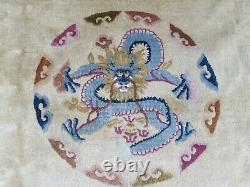 Antique Hand Made Art Déco Chinois Tapis Biege Laine Grande 370x275cm Tapis