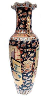 Antique Rare Grand 48 ́ ́ Monumental Chinese Porcelaine Vase La Plus Grande Scène Peinte