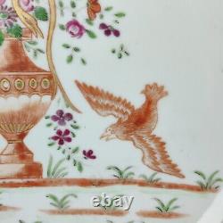 Assiette de grand chargeur en porcelaine chinoise Famille Rose du XVIIIe siècle - Exportation d'antiquités