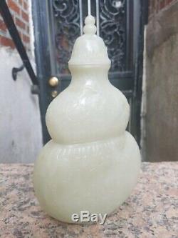 Belle Grand Jade Vase Chinois