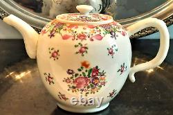 Belle grande théière en porcelaine de la famille rose chinoise Qinglong C C1740+