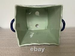 Bonsai Pot Grand Pot, Oriental Bleu Et Blanc Modèle De Saule Céramique