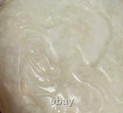 Bouteille De Snuff Jade Blanc Fine Grande Chinoise, 3 Haut
