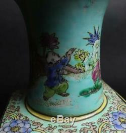 Chinese Old Kangxi Mark Grand Vase / H Qing Ming Plaque Vaisselle Pot Pot