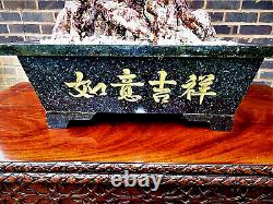Chinese Oriental Antique Large Jade Peach Tree Cost £3000 Pour Un Fonds D'entreprise