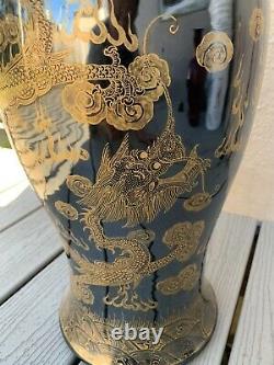 Chinois Antique Porcelaine Grand Vase 23 1/4 Pouces (h)