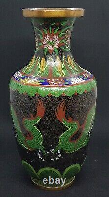 Chinois Cloisonné Vintage Victorien Oriental Antique Grand Vase